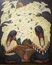 Calla lily vendor, 1943 painting by Diego Rivera